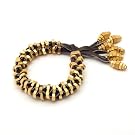 Gold and Suede Woven Bracelet by Alice Menter||RF10F