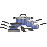 T-fal Signature Non-Stick 12-piece Cookware Set, Blue