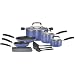 T-Fal Signature Nonstick 12-Piece Cookware Set, Blue