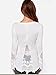 Kufv® Women's Gauze Splicing Lace Swallow Tail Basic Top Long Sleeve T Shirt