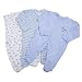 Baby Patterned Long Sleeve Sleep Suits Boy, Girl and Unisex Options (Pack of 3) (Height: 56-62cm Weight: 6.5kg (0-3 Months)) (Blue)