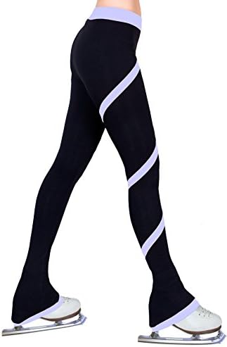 Ice Figure Skating Dress Practice Polar Fleece Pants - Lavender Purple - Child Extra Extra Small