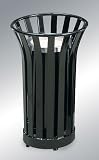 Howard Americana 1-1/2' 'x1/4' 'Steel Slats Urn Black Waste Receptacle MT12BK