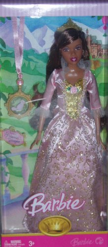 Barbie 2007 The Princess and The Pauper 12 Inch Doll - African American Barbie as Princess Anneliese with Gown, Tiara Plus Exclusive Pendant Just For You