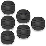 iGotTech Cable Clips & Cord Management System: Desktop Cable Organizer & Computer, Electrical, Charging or Mouse Cord Holder (Black)