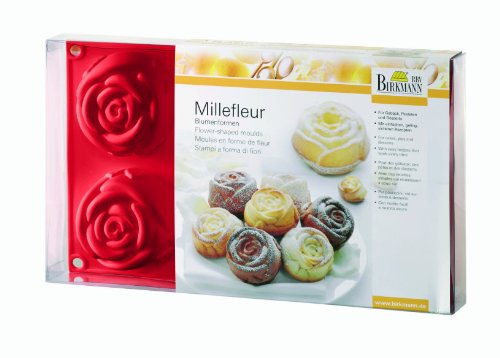 Birkmann Millefleur 251441 Stampi a forma di rose in silicone, medi (diametro: 7 cm), 6 pezzi Birkmann Millefleur 251441 Stampi a forma di rose in silicone, medi (diametro: 7 cm), 6 pezzi