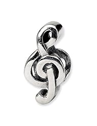 Sterling Silver Treble Clef Charm Bead Fits Pandora Chamilia Biagi Bracelet