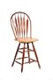 International Concepts S58-2062 24-Inch Steam Bent Swivel Windsor Barstool, Cinnamon/Espresso