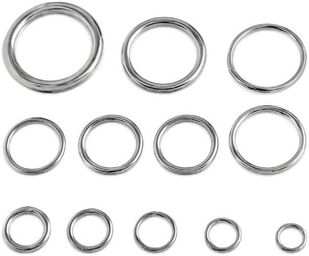 Round Welded Type 316 Stainless Steel Rings - Select from 12 Sizes - 5/8" to 2-3/4"