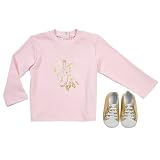 Elegant Baby Giraffe Tee and Shoe Set, 12 Months