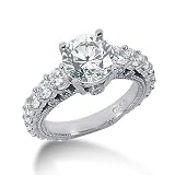 2.00CT F-G Color SI1 Clarity 14KT White Gold Diamond Engagement Ring
