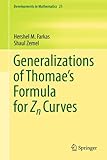 Generalizations of Thomaes Formula for Zn Curves (Developments in Mathematics)