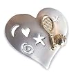 Racquet and Ball Heart Pin