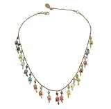 Michal Negrin Marvelous Collar Necklace Embellished with Multicolor Shades of Vintage Style Bell Shaped Beads and Swarovski Crystals; Victorian Style - Special Ordered and Shipped by Genuvo within 2 to 3 Weeks