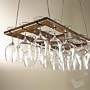 Hanging Mahogany Wine Glass Rack