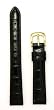 Ladies'&nbsp;Alligator Grain Leather&nbsp;Watchband Black 14mm Long Watch Band