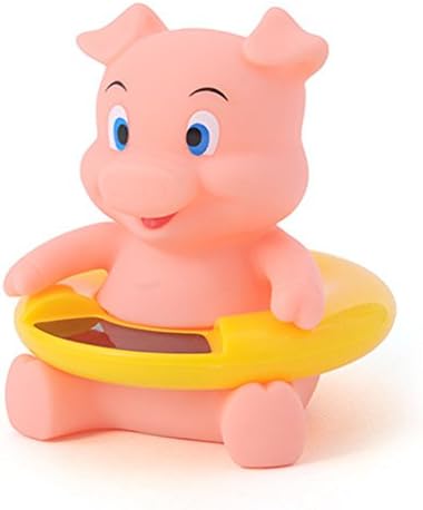 Zhengwei Baby Bathe Temperature Thermometers,3.74x3.34IN,Pink Pig