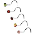18 Gauge No. 3 Logo Nose Ring Pack
