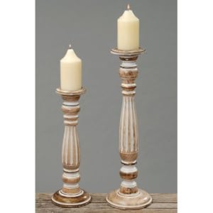 Kerzenhalter Kerzenleuchter Holz natur 60cm: Amazon.de: Küche & Haushalt