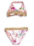 Jlo Swim - Girls 2-Piece Swimsuit, Coral, Rasberry, Brown