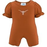 NCAA Texas Longhorns Infant Girls Burnt Orange Rhinestone Romper (0-3 Months)