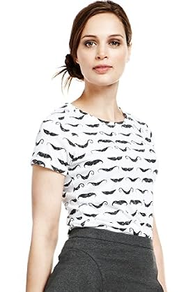 Limited Collection Moustache Print T-Shirt