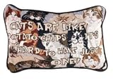 Cats Are Like Potato Chips Decorative Tapestry Toss Pillow