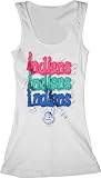 Cleveland Indians White Girls Ribbed Tank Top