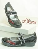 s.Oliver Slipper Ballerina schwarz / grau