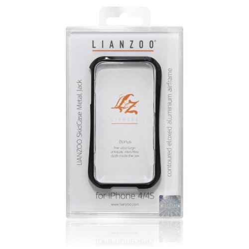 Lianzoo LZ-00052 Metal Jack Skid Case f&uuml;r iPhone 4 /4S Aluminium Rahmen dunkel Preisvergleich