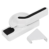uxcell ウィンドウサッシロック 金属 ホワイト ブラック クレセントデザイン 1個入り