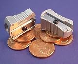 Pack of 2 Cast Metal Pencil Sharpeners