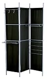 Adesso Hang It Up Room Divider Screen, Black