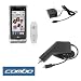 Transparent Clear Crystal Snap-On Hard Case With Belt Clip + Car Charger + Home Travel Charger for Verizon LG Dare VX-9700 VX9700 Cell Phone