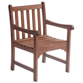 LNO79043 - Eucalytus Outdor (Indoor) Garden Chair - Solid FSC Hard Wood (Natural Color)