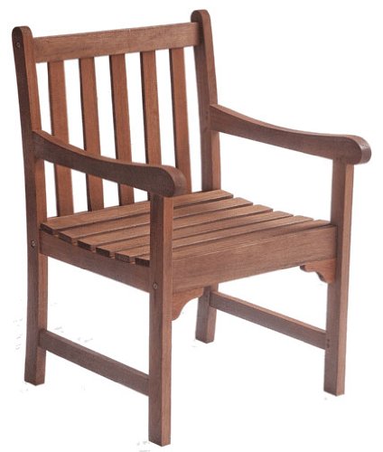 LNO79043 - Eucalytus Outdor (Indoor) Garden Chair - Solid FSC Hard Wood (Natural Color)