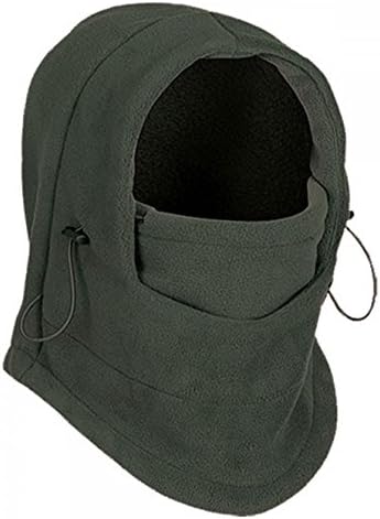 Winter Multi Function 6 in 1 Thermal Fleece Balaclava Winter Hood Face Mask, Olive