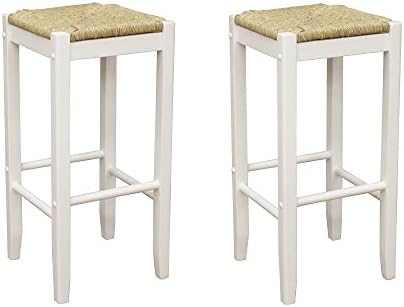 Roanoke White Wood 29-inch Barstools (Set of 2)