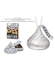Sterling Silver Hersheys Kiss Pendant with Diamond Accent (.005ct) Including Hersheys Cookbook Gift with Purchase