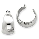 14k White Gold Polished Hoop Earring Jackets