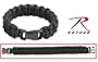 Para-Cord Survival Bracelet "Black" 8 Inch