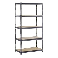 Edsal UR2436 Industrial Gray Heavy Duty Steel Boltless Shelving Storage Rack, 1800 Capacity, 36" Width x 72" Height x 24" Depth