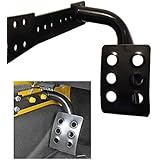 Safaripal Black Metal Dead Pedal Left Side Foot Rest Kick Panel for 2007-2015 Jeep Wrangler JK & Unlimited