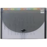 C-Line 13-Pocket Poly Expanding File, Legal Size, 1 Expanding File, Smoke (58331)