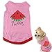 HP95(TM) New Summer Cute Small Pet Dog Puppy Cat Clothes Watermelon Printed Pink Vest (L)