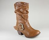 Slouchy Side Buckle Boot