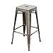 Joveco 30 Inches Sheet Metal Frame Tolix Style Bar Stool - Set of 2 (Gunmetal)