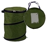 SE GC5002L Extra-Tough Collapsible Leaf Bag with Zippered Lid-Green