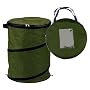 Extra-Rugged Large Collapsible Leaf Bag w/Zippered Lid (Green)