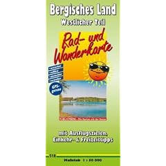 Rad- und Wanderkarte Bergisches Land - Westlicher Teil: mit Ausflugszielen, Einkehr- & Freizeittipps, wetterfest, reissfest, abwischbar, GPS-genau. ... wetterfest, reissfest, abwischbar, GPS-genau
